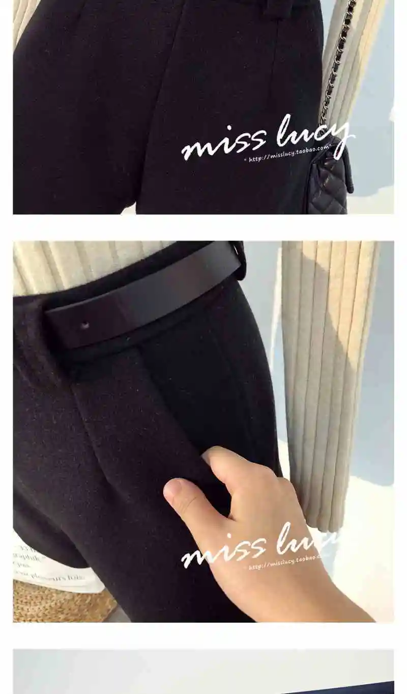 AREQW Autumn Winter High Waist Shorts for Women Casual Warm Booty Shorts with Belt