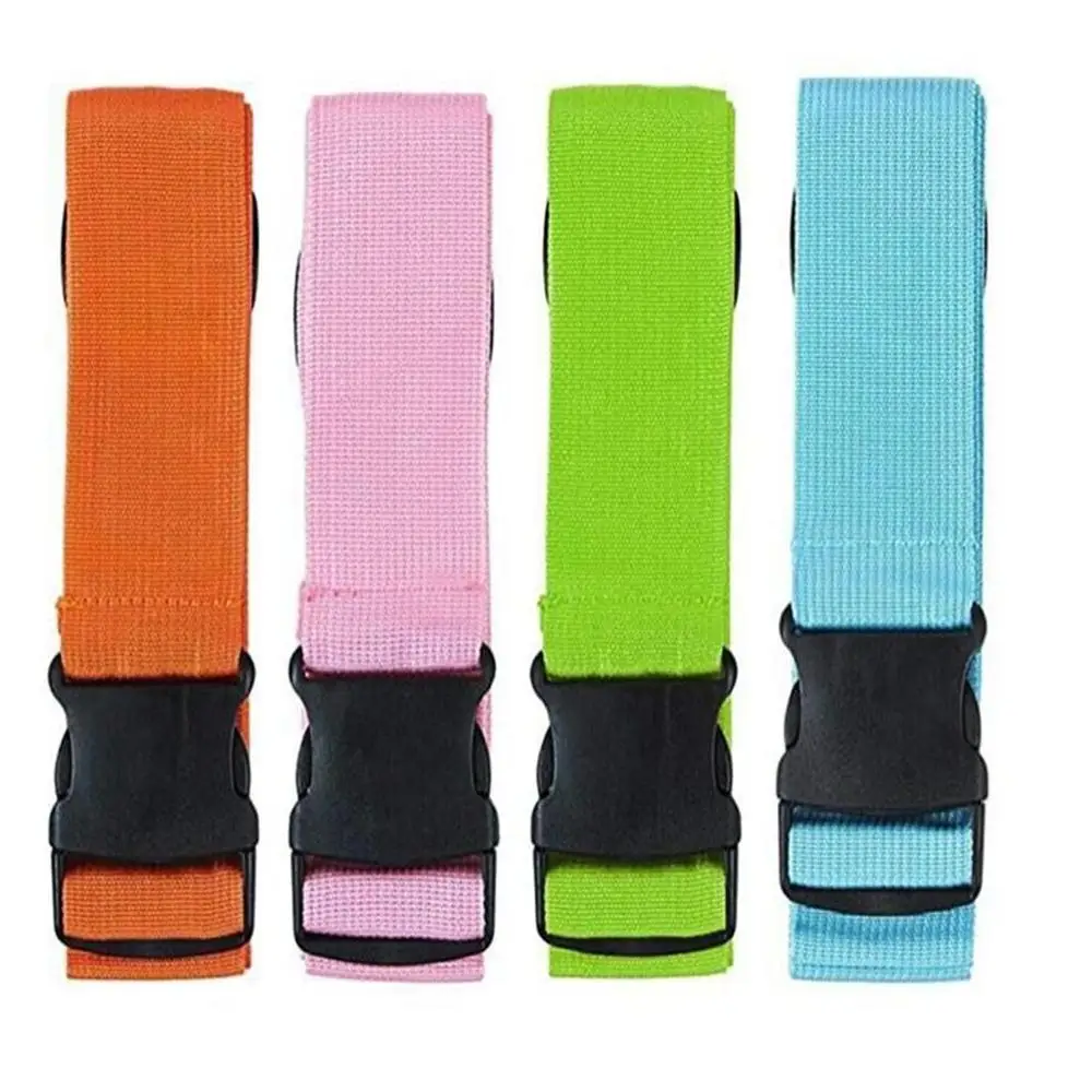 4PCS Baggage Strap Adjustable Suitcase With Buckle Belt Travel Bag With Seat Belt Luggage belt#1c08