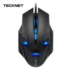 Tecknet игровая мышь 7000 dpi профессиональная проводная мышь 8 dpi Регулировка 8 программируемых кнопок мышь для Xiaomi PC ноутбука