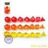 Bescon Mini Dice Gem Set 21pcs -21 Gem Mini Polyhedral Dice, 3 colors in Complete Set of 7, Miniature 10MM Dice Size 2