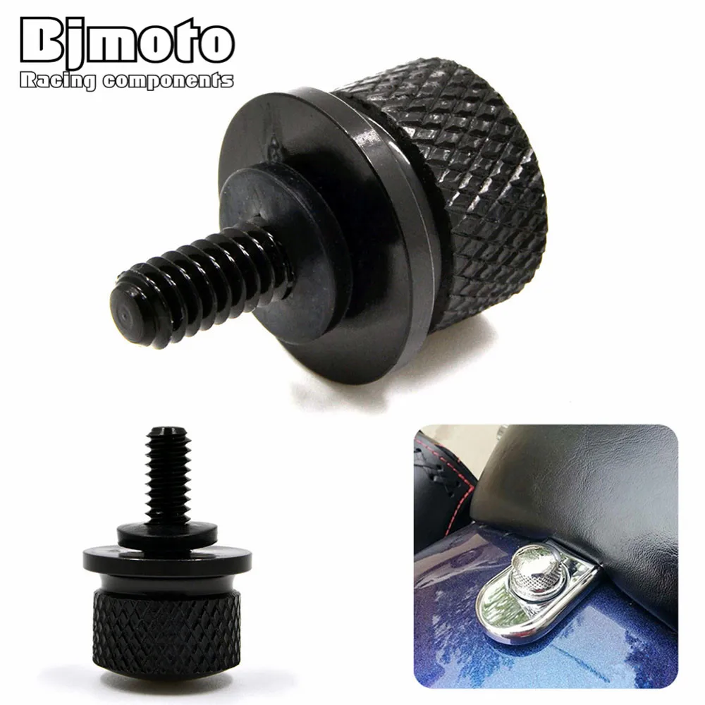 HOPQ For Sportster Softail Dyna Street Bob Fatbob 1996-2015 6mm Motorcycle Accessories 1//4 Knurled Rear Seat Bolt Screw