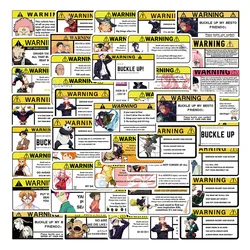 10/30/50PCS Anime Autocollants D'avertissement de Danger Interdisant Planche À Roulettes Bagages de Voiture Guitare Portable Moto Classique Jouet Cool Autocollant 