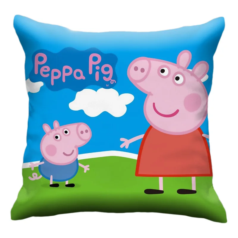 45x45 см 1 шт. плюшевая подушка Peppa Pig с набивным рисунком диванная аниме Короткие
