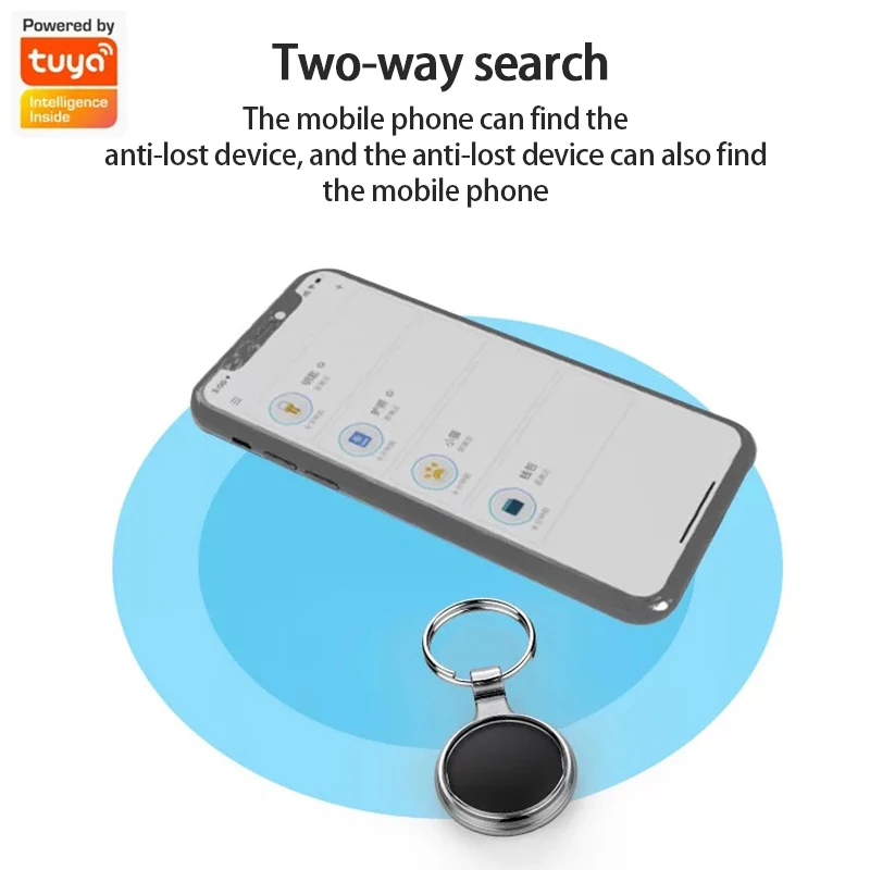 Tuya Smart Tag Anti Lost Alarm Wireless Bluetooth Tracker Phone Stuff Two way Search Suitcase Key