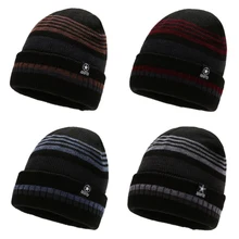 Мужские и женские шапки с капюшоном зимние вязаные шапки с манжетами hick флисовая подкладка повседневные Хип-хоп шапки с черепами вязаный берет шапки