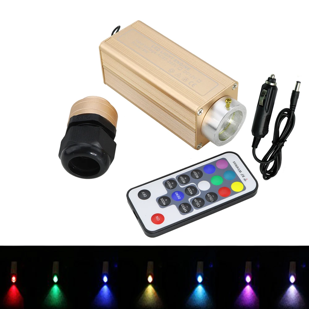 Автомобильный оптоволоконный драйвер DV12V 9 Вт RGB светодиодный двигателя с 18