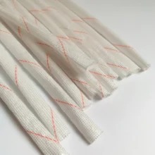 10pcs 90cm 길이 1-5mm 절연 부싱 고온 방지 유리 섬유 부싱 난연 노란색 왁스 파이프(China)