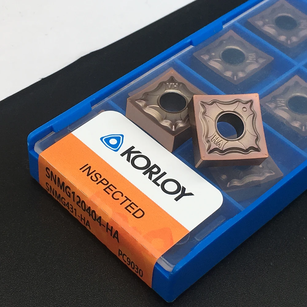 

100% Original KORLOY 10PCS SNMG120404 HA PC9030 Carbide Inserts CNC Lathe Tool Turning Tool For Stainless Steel High Quality
