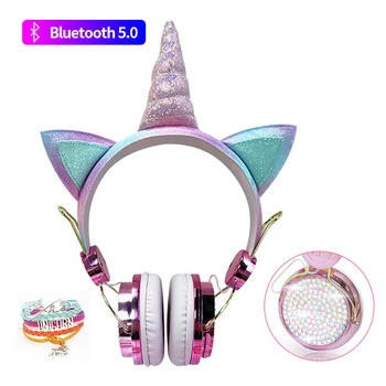 

5.0 Bluetooth Unicorn headset wireless headphones headset with microphone, Unicorn koptelefoon for laptop phone MP3 tablet PC