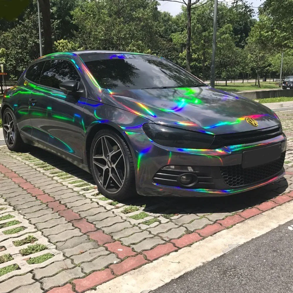 Голографическая хромированная черная Автомобильная наклейка 1 52 м x 18 м| |