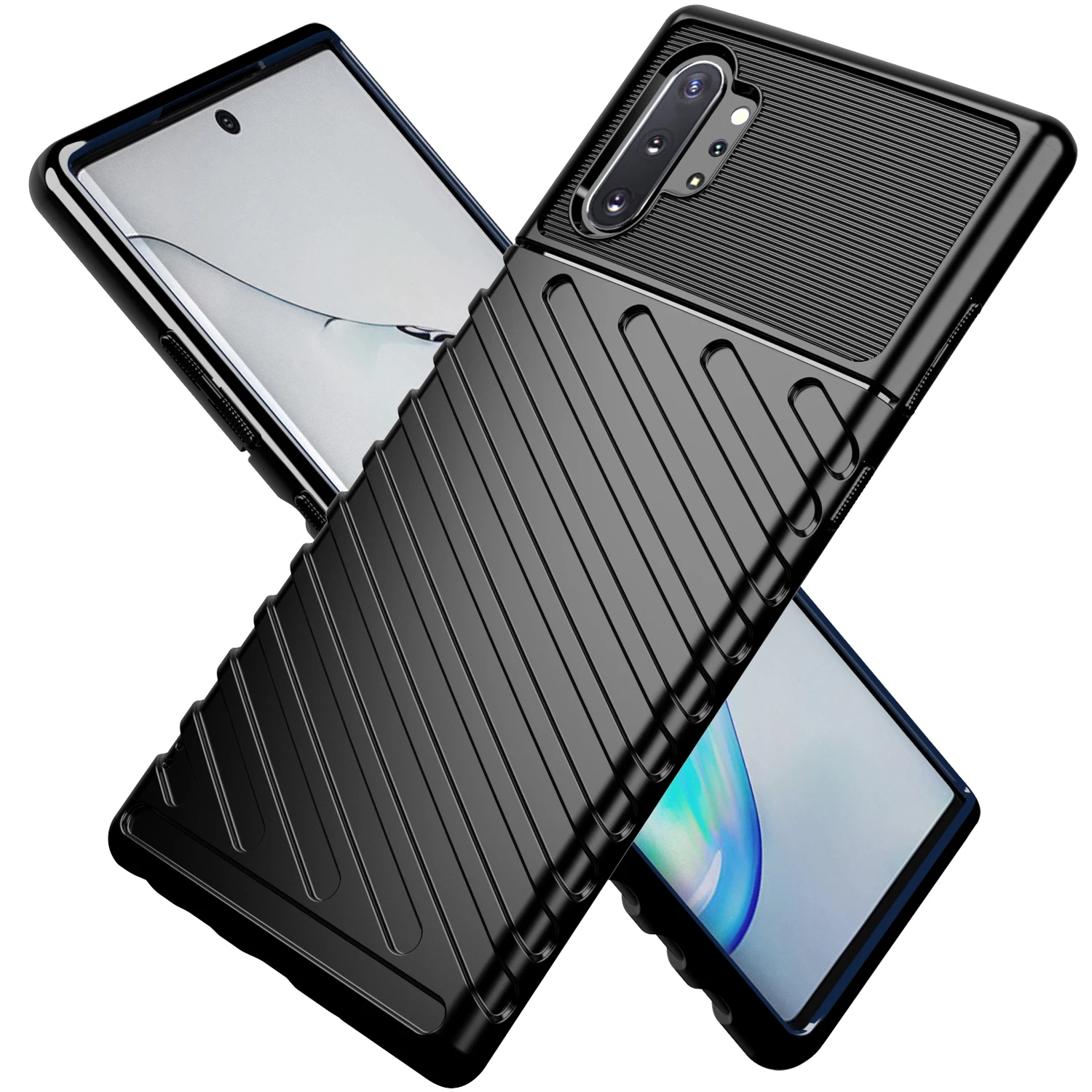 Для samsung Galaxy Note 10 Plus чехол волнистый на ощупь мягкий силиконовый резиновый