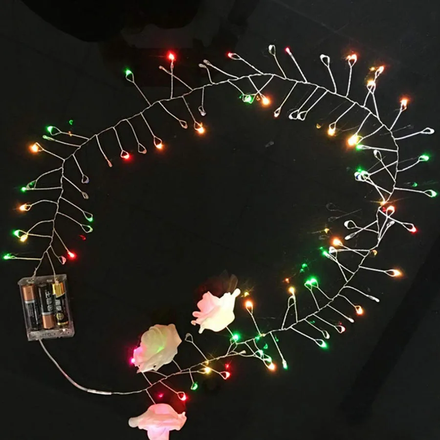 2 м 5 м водонепроницаемый фейерверк светодиодный светильник из медной проволоки праздничный уличный Сказочный светильник s для рождественской вечеринки и свадьбы