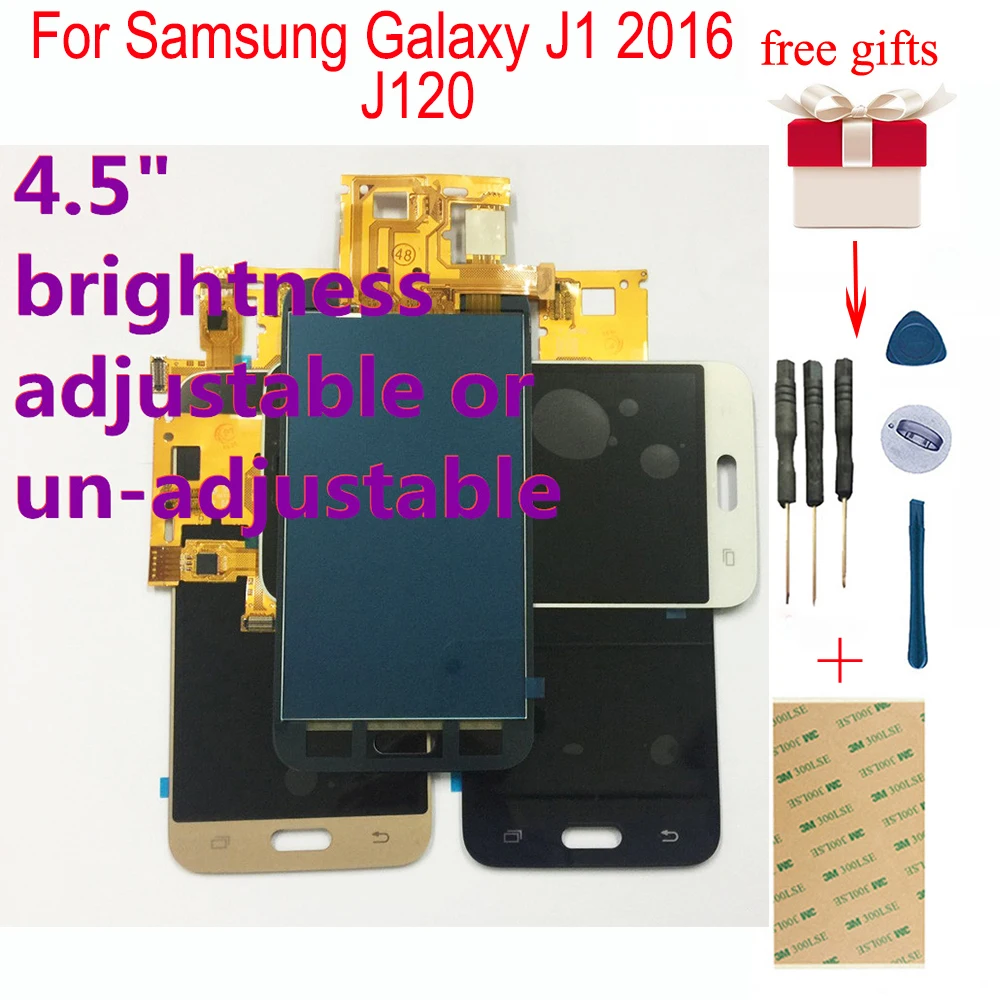 Дешево Для samsung Galaxy J1 2016 ЖК экран J120 sm j120f lcd J120M J120H DS ЖК дисплей Панель кодирующий преобразователь сенсорного экрана в сборе