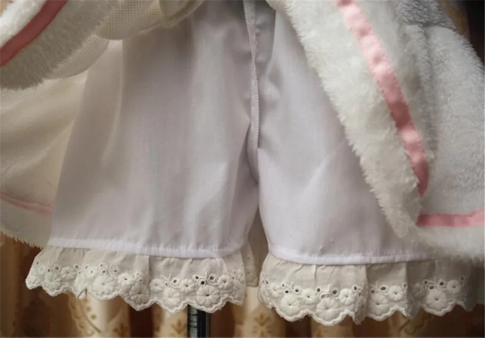 Сладкая Белая теплая эластичная талия плиссированная Женская юбка лолита B644