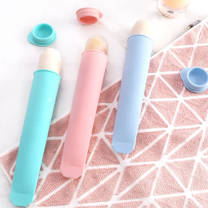 Ice-lolly Mold Handmade Ice Cream Mould Food Grade Silicone Popsicle Maker DIY Ice Cube Tray Easy Clean Cream Tools