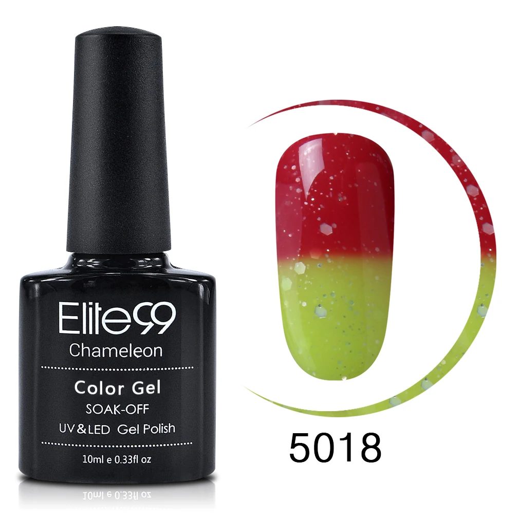 Elite99 10 мл термальный Цветной Гель-лак замочить от температуры гель для изменения цвета лака для ногтей Гибридный лак для гелей маникюр - Цвет: 5018