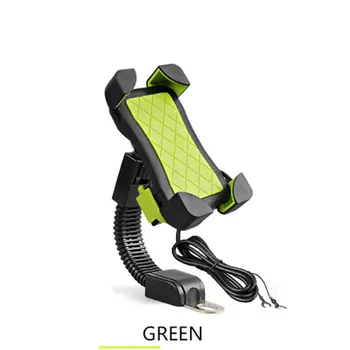 

Motorcycle Universal Mobile Phone Holder 5V 2.1A Rechargeable Mobile Phone USB Holder Navigator GPS Bracket Suitable For 12-80V