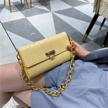 

Texture bag handbag 2020 new stone pattern handbag simple and versatile chain arm shoulder bag