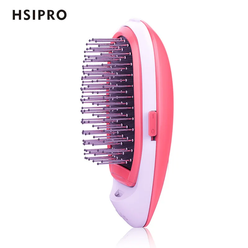  HSIPRO Portable Negative Ion Electric Hair Comb Anti-static Massage Comb Straight Hair Comb