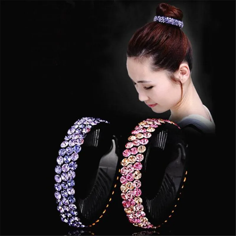 New Meatball Hair Accessories Women Hair Claws Headwear Rhinestone Flower Hairpin Bird Nest Floral Twist Clip Donut Bun Maker