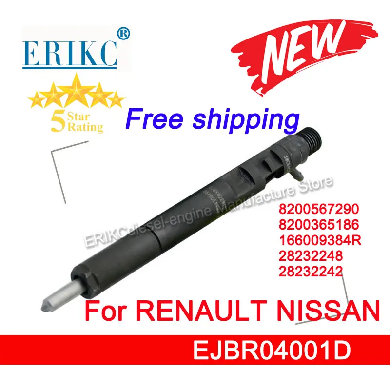 

Новая дизельная Форсунка EJBR04001D 166009384R в сборе EJB R04001D 28232248 форсунки с общей топливной магистралью 8200567290 для Delphi RENAULT