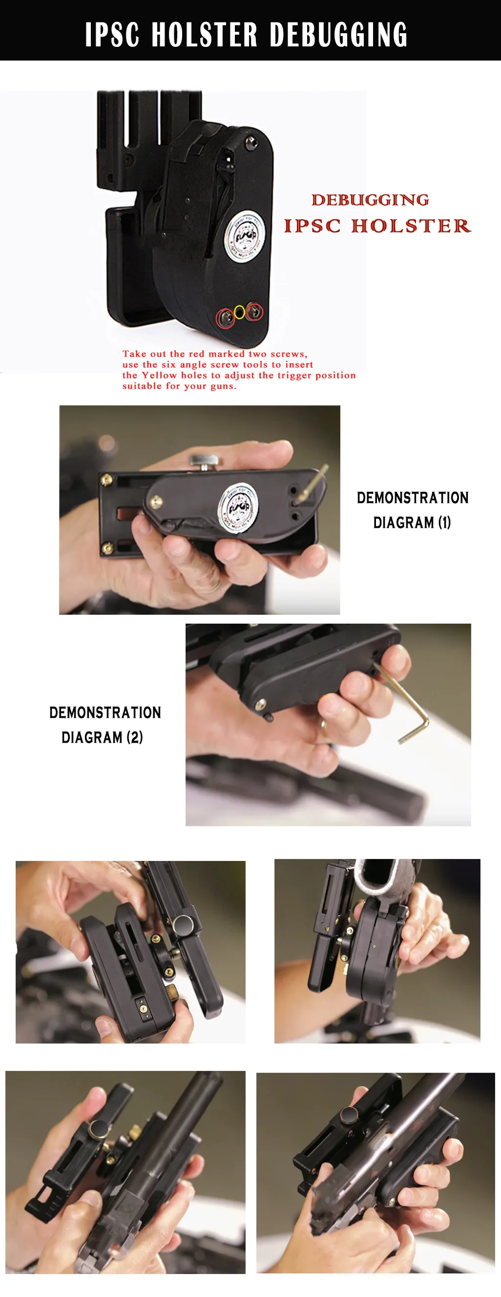 IPSC USPSA IDPA съемка соревнования GR скоростной вариант универсальная правая кобура для пистолета