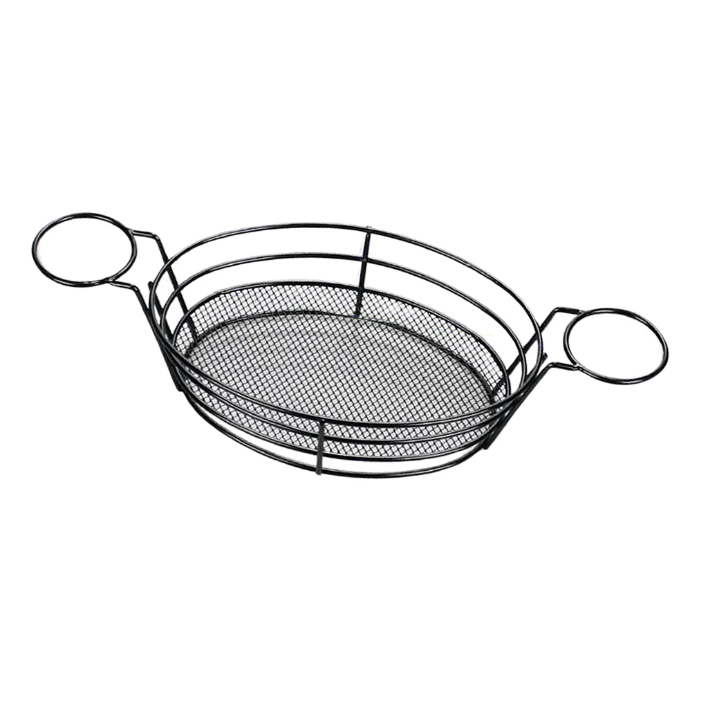 Stainless Steel French Fries Serving Basket for Fries Chips Fish Chicken
