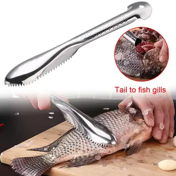 

stainless steel Fish Skin Brush Scraping Fishing Scale Brush Graters Fast Remove Fish knife Cleaning Peeler Scaler Scraper