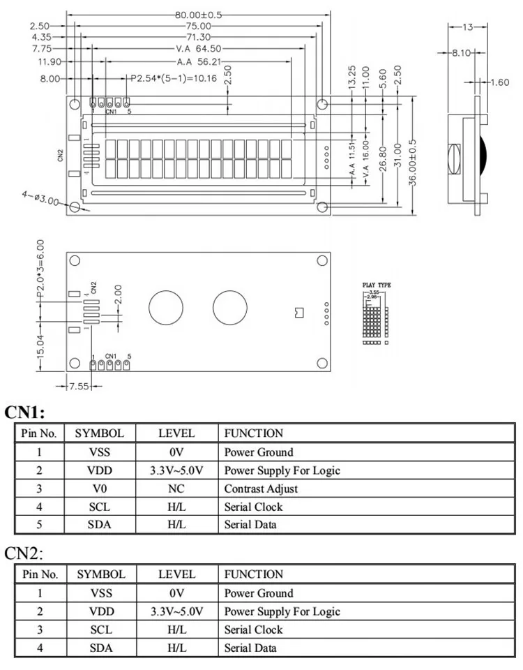 Гроув 162 16X2 1602 3,3-5 в серийный IIC IEC FSTN отрицательный характер ЖК-модуль экран дисплея LCM панель с RGB Подсветкой