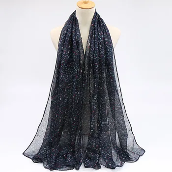 

2020 Fashion Women Printe Floral Viscose Scarves Shawls Muslim Hijab Flower Wraps Headband Spring Autumn Scarves/scarf 180*85Cm