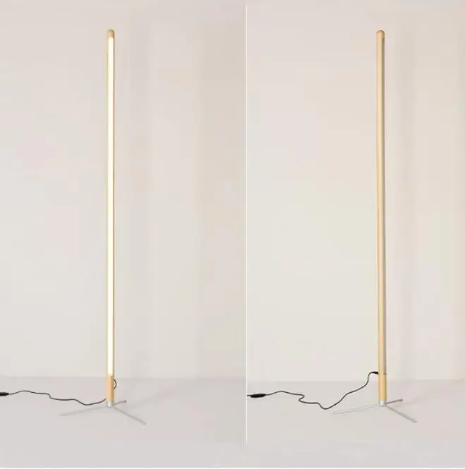 Скандинавские минималистичные современные оригинальная напольная лампа, настольная Светодиодная лампа, настольная лампа для спальни, декор для гостиной, деревянные напольные светильники