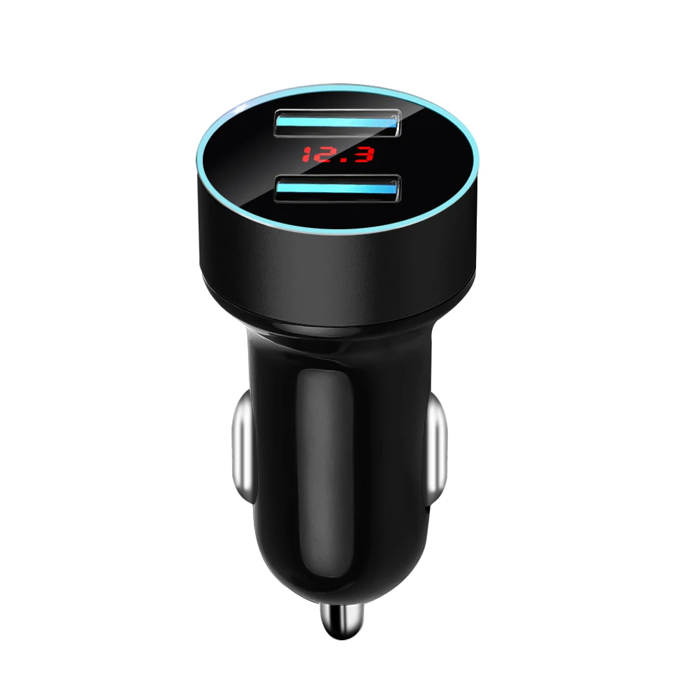 Универсальный Быстрый двойной Переходник USB для зарядки в машине светодиодный дисплей 5 в 3.1A Авто ABS автомобильное usb-устройство для зарядки телефона для iPhone huawei Z2