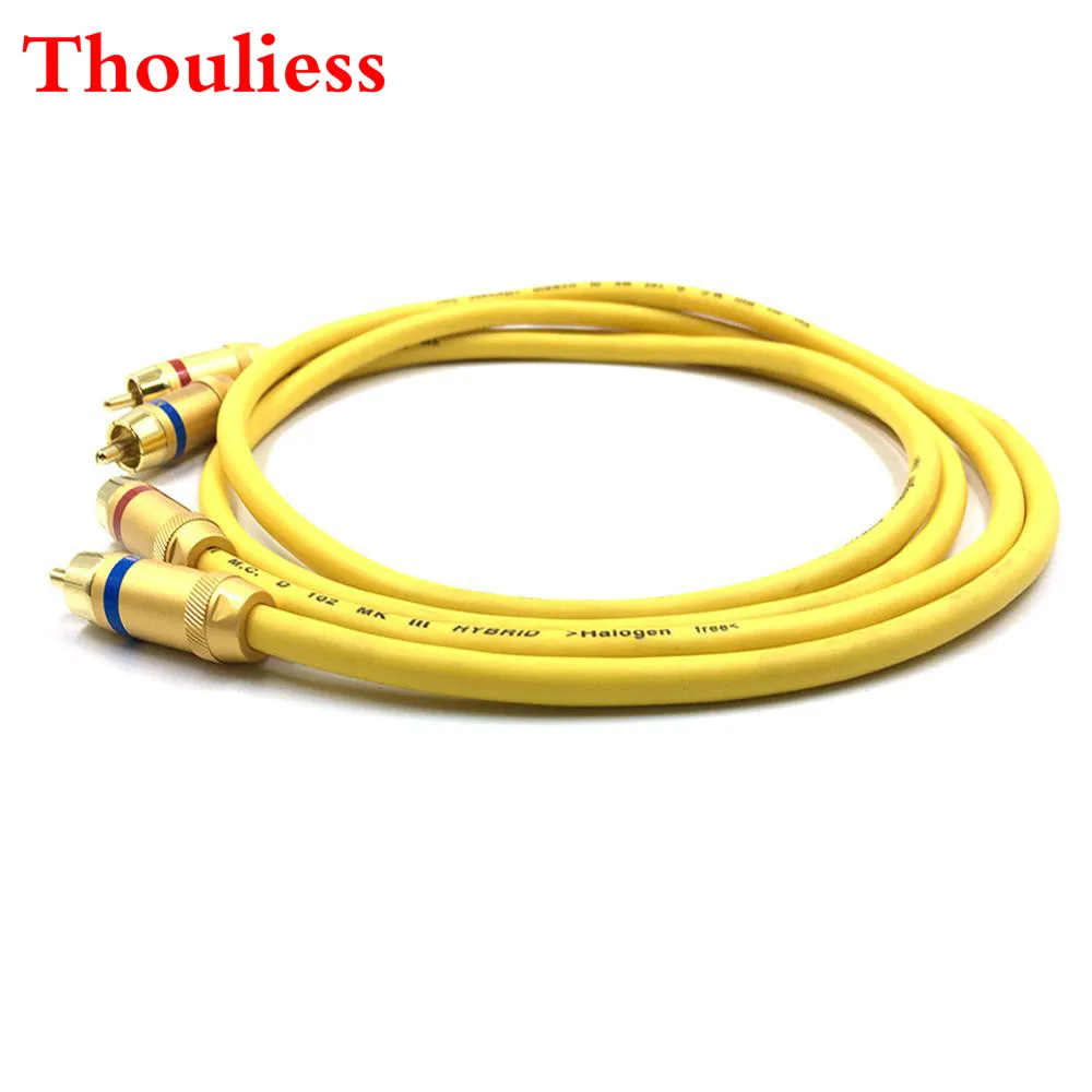 

Thouliess Pair MCA-103 Gold Plated RCA Audio Cable 2x RCA Male to Male Interconnect Audio Cable with VDH Van Den Hul 102 MK III