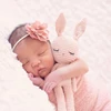 New Handmade Kawaii Rabbit Crochet Wool Doll Animal Stuffed Plush Toy Soothing Baby Sleeping PillowToys For Kids Birthday Gifts 1