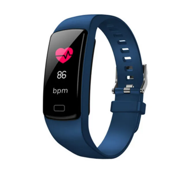 2019Bluetooth Смарт-часы мужские Смарт-часы для Android IOS часы женские спортивные шаг информация толчок сердечного ритма мониторинг кислорода в крови - Цвет: Blue