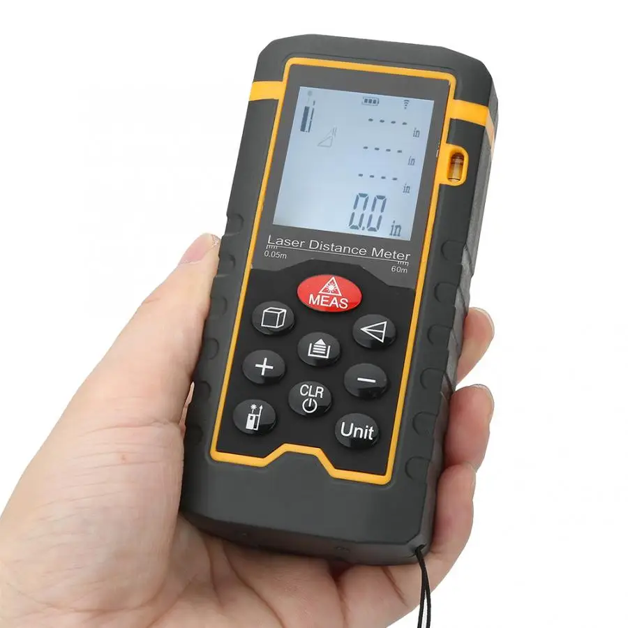 

HT-60 0.05-60m Handheld Range Meter Finder Distance Meter Laser Distance Detector with LCD Display