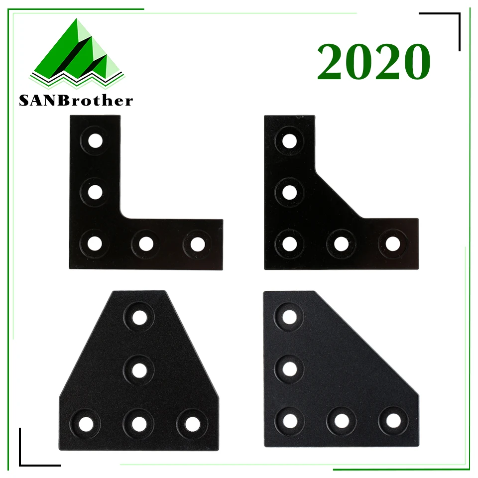 5 Hole 90 Degree Joint Board Plate Corner Angle Bracket Connection Joint Strip for 2020 Aluminum Profile