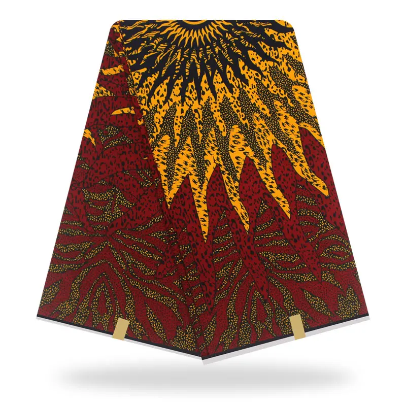 wax fabric Хлопок высокое качество Новое поступление Голландский Настоящий Воск 6 ярдов/шт, африканская вощеная ткань принтом гарантия мягкие восковые ткани - Цвет: wax fabric