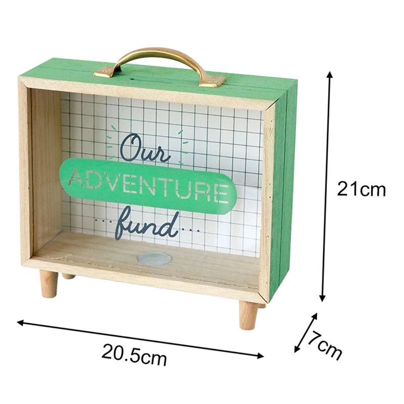 Деревянные копилки домашний Декор подарок Дети копилки монета копилка со стеклом копилка для денег