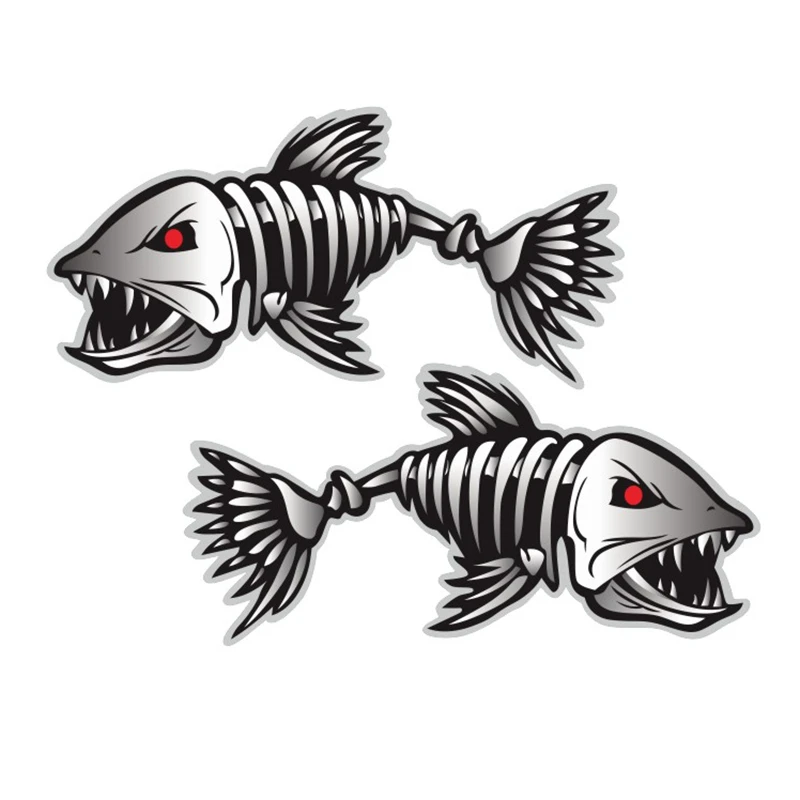 2PairsKayakDecalsPerceptionKayakAccessoriesSkeletonStickersfor
