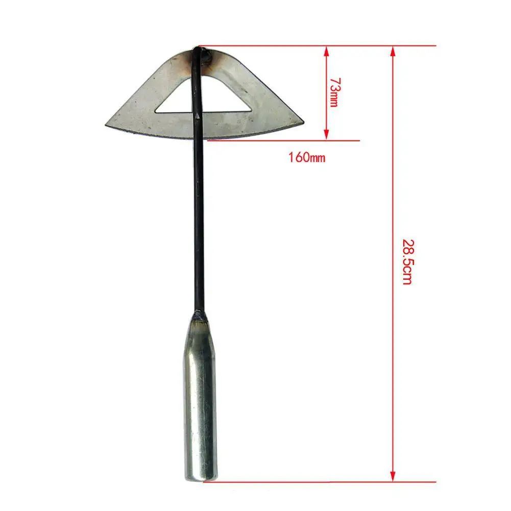 Steel Hardened Hollow Hoe Handheld Weeding Rake Garden Tool