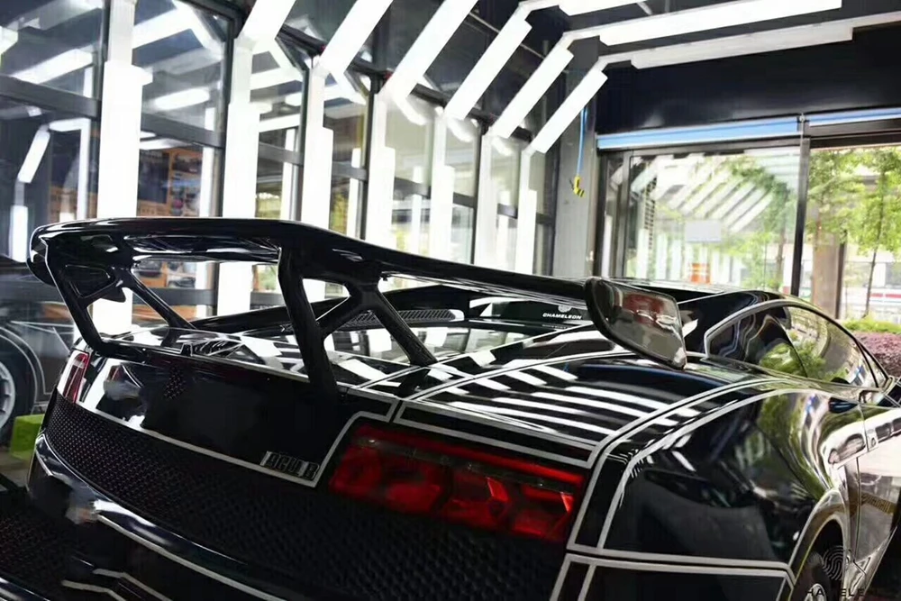 Для Lamborghini Gallardo LP540/LP550/LP560 автомобильный Стайлинг 2007- настоящий углерод волокно багажник багажная стойка большой задний спойлер крыло