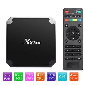 

X96 Mini Smart Android 7.1 TV BOX Amlogic S905W Quad Core 4K Media Player 2.4GHz WiFi 2GB 16GB 1G/8G X96mini Android Set top box