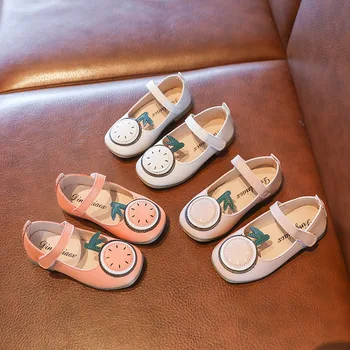 

Baby Girls Autumn Fashion Style PU Shoes Kids Fruit Pattern Cute Princess Shoes Flat Lovely Cartoon Shoes for Girls