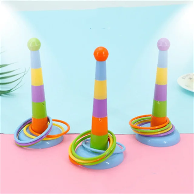 Kids Toy Activity Training Colorful Rings Funny Mini Ferrule Toy for Children Parrot  Development Interactive Supplies Bird Toy 6