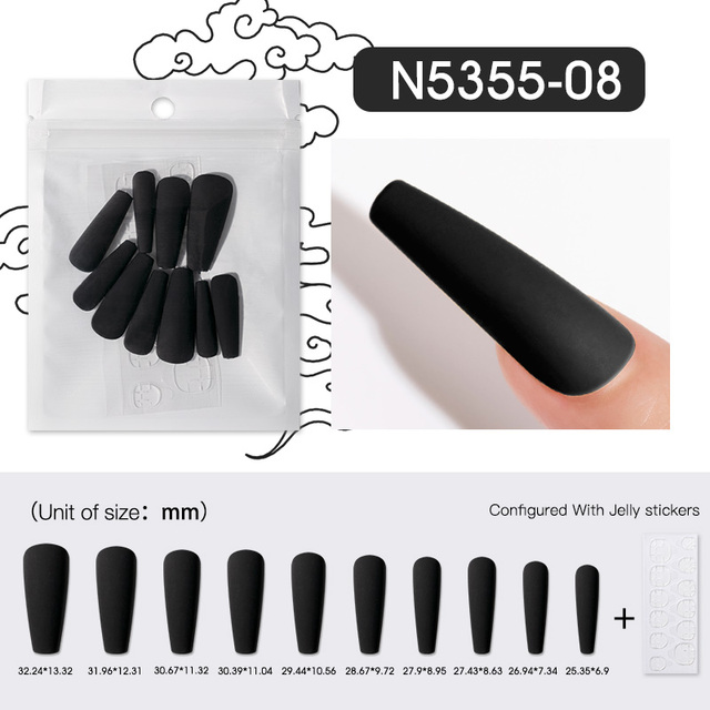 10PCS/LOT False Nail Color Artifical Fake Nails Art  All For Manicure Press On Nail Gel Tools Matt Gel Art Design