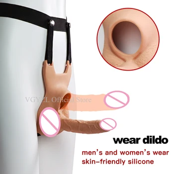 10 Speed Vibration Dildo for strapon Double Dildo Vibrator for Women Lesbian Strap on Sex Toys for Couple Gay Erotic Toys Games 1
