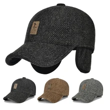 Теплая бейсбольная шляпа от солнца, утолщенная хлопковая кепка с защитой от ушей, регулируемая головная одежда, головные уборы для кемпинга, велоспорта
