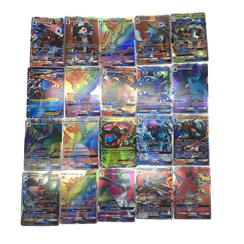 Takara Tomy Pokemon 300 шт. GX флэш-карты EX карты классический плед флэш-Покемон карты Коллекционная Подарочная детская игрушка