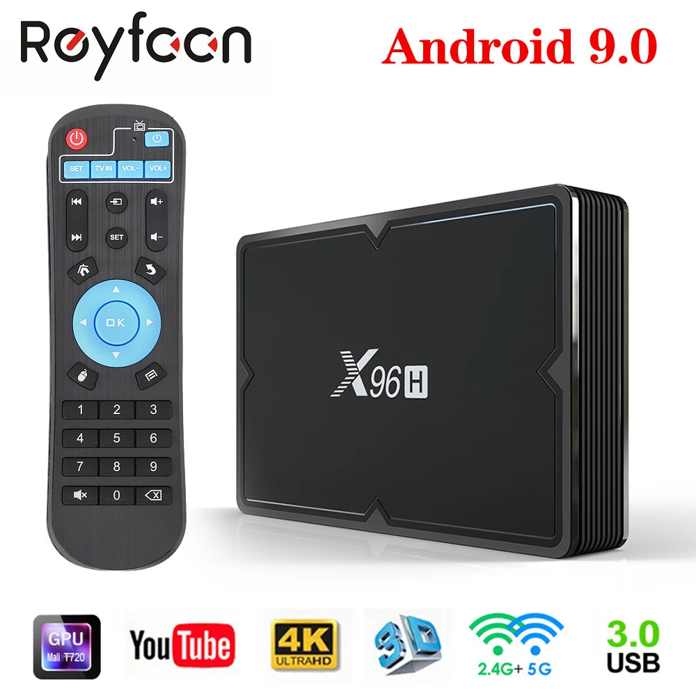 Android 9.0 Smart TV Box 4G 64G X96H H603 Quad core 5G Dual Wifi Bluetooth 4.1 100M 4K HD Set Top Box Google Play Stoer YouTube Android 9.0 Smart TV Box 4G 64G X96H H603 Quad core 5G Dual Wifi Bluetooth 4.1 100M 4K HD Set Top Box Google Play Stoer YouTube